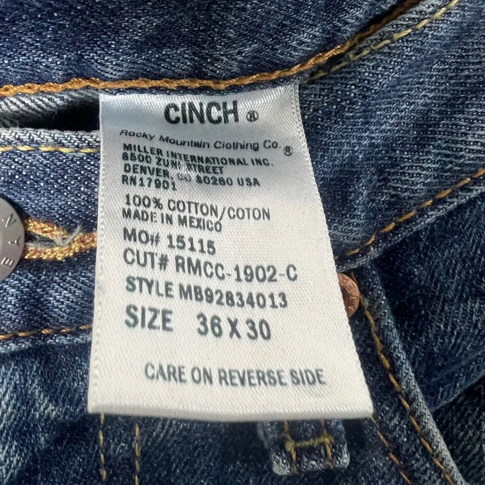 CINCH MEN'S WHITE LABEL DARK WASH RELAXED FIT STRAIGHT LEG JEAN